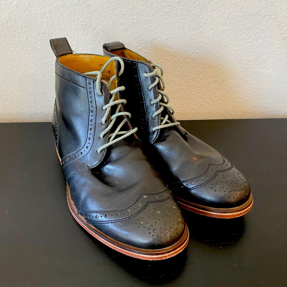 J Shoes Olympias Wingtip Womens Leather Boots Sz 6.5